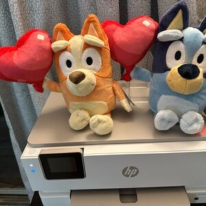 Bluey Cute Plush Toys with Heart Balloons